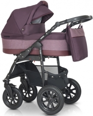 Детская коляска 2 в 1 Verdi Laser BLACK 9023-VLB-02, burgundy